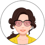 Avatar Coralie : Coralie est brune. Elle a les yeux vert, porte des lunettes de soleil & un haut jaune.