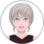 Avatar Françoise : Françoise a les cheveux gris/blanc. Elle a les yeux bleu ainsi que des lunettes de vue, et porte un tee-shirt de couleur bordeaux foncé.